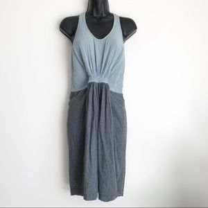 CLU Color Block Jersey Tank Tunic Gray Dress XS